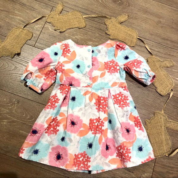 🐇 Gymboree Girls Pastel Floral Easter Dress Sz 18-24 Month EUC No wear - Picture 3 of 10
